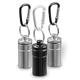 SWISSHOME – Taschenaschenbecher im Set (3 Stück) inkl. Karabiner. 100% wasserdicht & geruchsdicht – Multifunktional für unterwegs bei Hobby & Freizeit - Premium Qualität - Schwarz/Silber