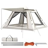 Lifemaison Camping Zelt,Pop up Zelt 3-4 Personen Familie Kuppelzelt Wasserdicht Winddicht mit Tragetasche für Camping Wandern Backpacking,Große 4 Jahreszeiten Zelt,Backpacking Wurfzelte Schnell Set-up