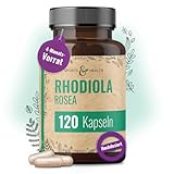 Rhodiola Rosea Kapseln – 120 Kapseln – 500 mg 10:1 Extrakt Rosenwurz pro Kapsel – hochdosiert – Vegan – ohne Zusätze, Rosenwurz-Kapseln hochdosiert