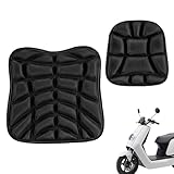 Motorrad-Sitzkissen-Set – Motorrad Vorder- & Rücksitz | Atmungsaktives weiches PU Beifahrerpolster | Hochelastisches Retro Motorrad Sozius Zubehör für Komfort, Unterstützung, Touring, lange Fahrten
