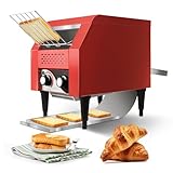 Kommerzieller Edelstahl-Toaster, Hochleistungs-Förderbandtoaster Mit 150 Stück/h, 7 Geschwindigkeitsstufen, Multifunktionaler Tischofen Für Waffeln, Burger, Toast, Brot, Speck, Muffins