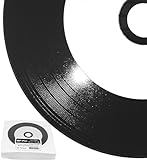 Bedruckbare Vinyl CD-Rohlinge Schwarz CD-R 80min/700MB mit Vinyl-Optik Schallplatten Retro-Look - 25 Stück in Papier-CD-Hüllen