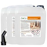 BioFair Bioethanol - Reiner Brennstoff - Bioethanol für Bioethanolkamin, Ethanol Tischkamin, Wandkamin Indoor - 3 x 10 Liter