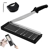 Huucozn Papierschneider a4 Kompakt 34 cm Hebelschneider Papierschneidemaschine Paper Cutter Papier Schneidegerät Schneidemaschine Papier für Schneiden Kunststofffolie Kraftpapier Karton Fotos(Schwarz)