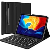 Tastaturhülle für Samsung Galaxy Tab S7 FE/S7 Plus/S8 Plus 12,4 Zoll, abnehmbare magnetische Bluetooth-Tastatur, Multi-Winkel, schlanke Folio-Schutzhülle mit Stifthalter