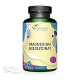 Magnesium Bisglycinat Kapseln hochdosiert | 400 mg elementares Magnesium pro Tag | gegen Müdigkeit* | Laborgeprüft & Vegan | Ohne Füll- und Zusatzstoffe | Deutsche Produktion von Vegavero®