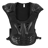 01 Kinder Reiten Brustschutz, Kinder Sport Protektor Weste Leicht für Kinder zum Schutz des Körpers(All Black, S)