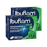 Ibuflam® akut 400 mg Filmtabletten - Schnelle Schmerzlinderung und Fiebersenkung mit Ibuprofen - 2 x 50 Stk.
