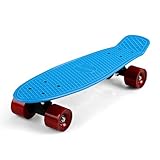 MONZANA® Skateboard 22 Zoll ABEC 7 Kugellager Pennyboard Longboard Retro Design Erwachsene Kinder Jugendliche Mini Cruiser 100kg Belastbar