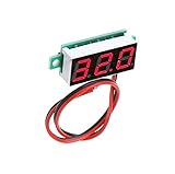 Messgerät, 2 Drähte, 0,7 cm für 2,5 ~ 30 V, digitales Voltmeter, Messgerät, Tester, rote LED-Anzeige, Panelmontage, Auto, Motorrad, Schläger