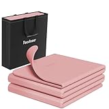 Faltbare Yogamatte für unterwegs, faltbare Yogamatte, 6 mm dick, mit Tragetasche, rutschfeste TPE-Übungs-Pilatesmatte für 183CM L x 61CM B (Pink)
