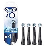 Oral-B iO Ultimative Reinigung Aufsteckbürsten für elektrische Zahnbürste, 4 Stück, ultimative Zahnreinigung mit iO Technologie, Zahnbürstenaufsatz für Oral-B Zahnbürsten, schwarz , 4er Pack