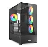 Sharkoon AK6 RGB PC Gehäuse, ATX, Schwarz