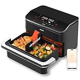 COSORI Heißluftfritteuse 2 Kammern, Dual Blaze TwinFry 10L Airfryer, mit 4 Heizrohren & flexiblen Kammern, gleichmäßige Hitzeverteilung, Temperatur bis 240 °C, Schwarz