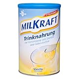 MILKRAFT Trinknahrung Vanille 480g - hochkalorisch & praktisch - Pulver zur ergänzenden & ausschließlichen Ernährung geeignet - Eiweißshake & Kohlenhydrate für Erwachsene