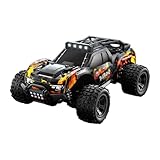 LOVIVER Ferngesteuertes Auto im Maßstab 1/18, RC-Auto mit Scheinwerfern, elektrisches Spielzeug, er Hobby-RC-Truck mit hoher Geschwindigkeit für Jungen, Schwarz Gelb