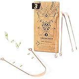Nature Nerds - Zungenreiniger aus Kupfer (3 Stück) - Jihwa Prakshalana – Ein ayurvedisches Entgiftungsritual mit dem Zungenschaber - plastikfreie Mundhygiene
