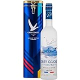 GREY GOOSE Premium-Vodka aus Frankreich mit 100 % französischem Weizen und natürlichem Quellwasser, Set mit Geschenkdose, 40% Vol., 70 cl/700 ml