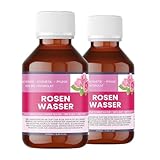Bio-Rosenwasser 500 ml (2x250ml) – 100% Reines Rose Damascena Hydrolat für Gesicht, Haare & DIY-Kosmetik - Organic Rose Water