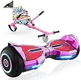 EVERCROSS 6,5 Zoll Hoverboards mit Sitz, App-fähige Bluetooth Hoverboards, Hoverboards mit 3 Pedallichter, Self Balance Scooter Geburtstag Kinder Erwachsene Warenlager in DE