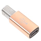 DIYEAH Type C zu Midi Audio Adapter Goldfarbener Type C USB Adapter Kompatibel mit Piano und Stereoanlagen Schnelle Datenübertragung Leicht und Tragbar