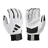 adidas Scorch Destroy 3 Vollfinger Linemans Handschuh für Erwachsene, Weiß/Schwarz, Größe 2XL