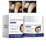 Zahnpulver Für Hunde | Kitten Zahnreiniger 40g - Hundezahnpasta Atemfrischer Für Mundhygiene Tägliche Anwendung Unterwegs Zuhause