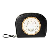 Niedlicher Kartenhalter für Damen, multifunktional, große Kapazität, Reißverschluss, Geldbörse, Western-Geldbörse (Schwarz, Einheitsgröße)