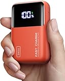 INIU Power Bank, 25000mAh 100W Powerbank Klein Aber Stark Phone & Laptop, Schnelles Outdoor Camping Externe Handyakkus, Kompatibel mit MacBook iPhone Samsung Steam Deck Für Herren und Frauen, Orange