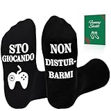 Niwicee Weihnachtssocken Unisex mit Gamepad & Sofa-Motiv - 80% Baumwolle Anti-Rutsch Wärmesocken für Damen Herren - Lustige Geschenkidee für Gamer & Couchfans-Weißes Gamepad