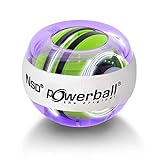 Powerball Autostart Multilight, gyroskopischer Handtrainer mit blau-rotem Lichteffekt inkl. Aufziehmechanik, transparent-violett, das Original von Kernpower