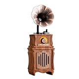 Retro-Bluetooth-Lautsprecher mit sattem Bass & FM-Radio – kabelloser tragbarer Lautsprecher Bluetooth 5.3 für Zuhause, USB/AUX/TF-Wiedergabe, Vintage-Dekor für Schlafzimmer, Wohnzimmer, Büro
