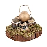 Miniaturpuppenhäuser Brennholz Kessel 1/12 Skala Realistische Campingzubehör Für Kreatives Spiel Und Sammler