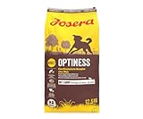 JOSERA Optiness (1 x 12,5 kg) | Hundefutter mit eiweißreduzierter Rezeptur ohne Mais | Super Premium Trockenfutter für ausgewachsene Hunde | 1er Pack