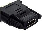 Stecker Display HDTV Monitor HD auf (19-polig) Pin (24+1 Adapter DVI-D Kabel Festplattenrecorder Kabel (Black, One Size)