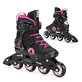 ATTABO Fitness Inline Skates Damen Cyclone Größe 38 EU Inliner Rollschuhe mit ABEC-7-Lager Räder PU 82A Halbharte TPR Komfort Stabilität Dreifache Anpassung Roller Skates für Frauen in Rosa