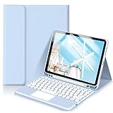 PDGSHMB iPad Air 5. 4. Generation Hülle mit Tastatur 10,9 Zoll (27,7 cm) (weißes Eis)
