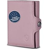 VON HEESEN Slim Wallet mit XL Münzfach & RFID-Schutz - Mini Geldbörse Herren & Damen - Kartenetui Kreditkartenetui - Portmonee Geldbeutel Portemonnaie klein Lavendel