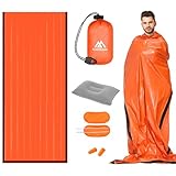 flintronic Notfall Schlafsack, Biwaksack Notfall, Überleben Schlafsack, Wasserdicht Notfalldecke, Hitzeabweisend Kälteschutz, Survival Biwak Sack für Outdoor/Wandern/Camping