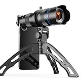 HD 20-40X Zoom Objektiv mit Stativ Teleobjektiv Handy Objektiv Teleskop, Kommt mit Aufbewahrungstasche und Wischtuch, für die meisten Smartphones, Vogelbeobachtung, Camping, Konzert