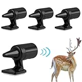 4Pcs Hirschpfeife Ultraschall, Wildwarner für Auto, Hirsch Pfeifen Warnung vor Wildtieren, Hirschpfeifen Selbstklebend, Warnung Pfeifen Gerätezum Schutz vor Wildunfall und Wildschaden (Schwarz)