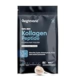 Reines Kollagen Pulver - 500g hydrolysierte Kollagenpeptide - Typ 1 Rinderkollagen - Collagen Powder Peptide - Geschmacksneutral - 10g bis 20g Tagesdosis - Aminosäure ohne Zucker - Von WeightWorld