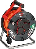 Brennenstuhl Garant V2 IP44 Kabeltrommel 25m outdoor, TÜV-Süd Zertifiziert (Made in Germany, Kabel in Signalfarbe orange, kurzfristiger Einsatz im Außenbereich)