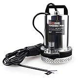 BACOENG DC 12V Tauchpumpe Solar Wasserpumpe, Geeignet zum Pumpen von Sauberem/Schmutzwasser