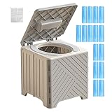Palaufr Tragbare Toilette Für Camping - Toilettenstuhl für Erwachsene | Klappbar & Rutschfester Toilettensitz mit PVC Sitzpolster für Senioren Krankenhaus Outdoor Camping Reisen