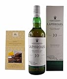 Laphroaig 10 Jahre Islay Single Malt Whisky + 1 Tafel gefüllte Schokolade mit Whisky