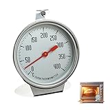 Backofenthermometer,Thermometer Kochen,0°C bis 400°C Kochthermometer,Fleischthermometer Backofen,Zuckerthermometer,Edelstahl Backthermometer,Kerntemperaturmesser,Küchenthermometer für BBQ & Garen Ofen