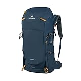 Alpinus Veymont Trekkingrucksack Wasserdicht Marineblau - Wanderrucksack mit Regenhülle für Damen & Herren, Outdoor Rucksack mit AVS Belüftungssystem für Trekking Camping Wandern