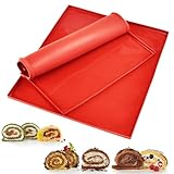 DTYGUIXE 2 Stück Silikon Backblech Rollmatte Biskuitrollenmatte Antihaftbeschichtet Silikonbackmatte Swiss Roll Backmatte 30.5 * 25.8 * 1cm Silikon-Kuchenrollenmatte Biskuitrolle Backform für Kochen