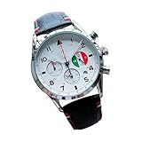 Automatisches Uhrwerk zur Überwachung von Männern und Männern, mit Lederarmband, modisches Accessoire für Männer, präzise Mechanik mit sichtbaren Uhren, robust und elegant, weiß, Consulte la